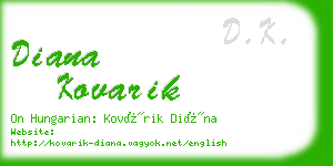 diana kovarik business card